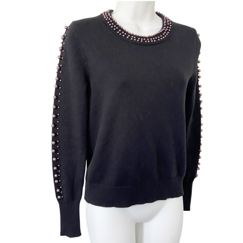 Ann Taylor Pearl Trim Sweater size XS